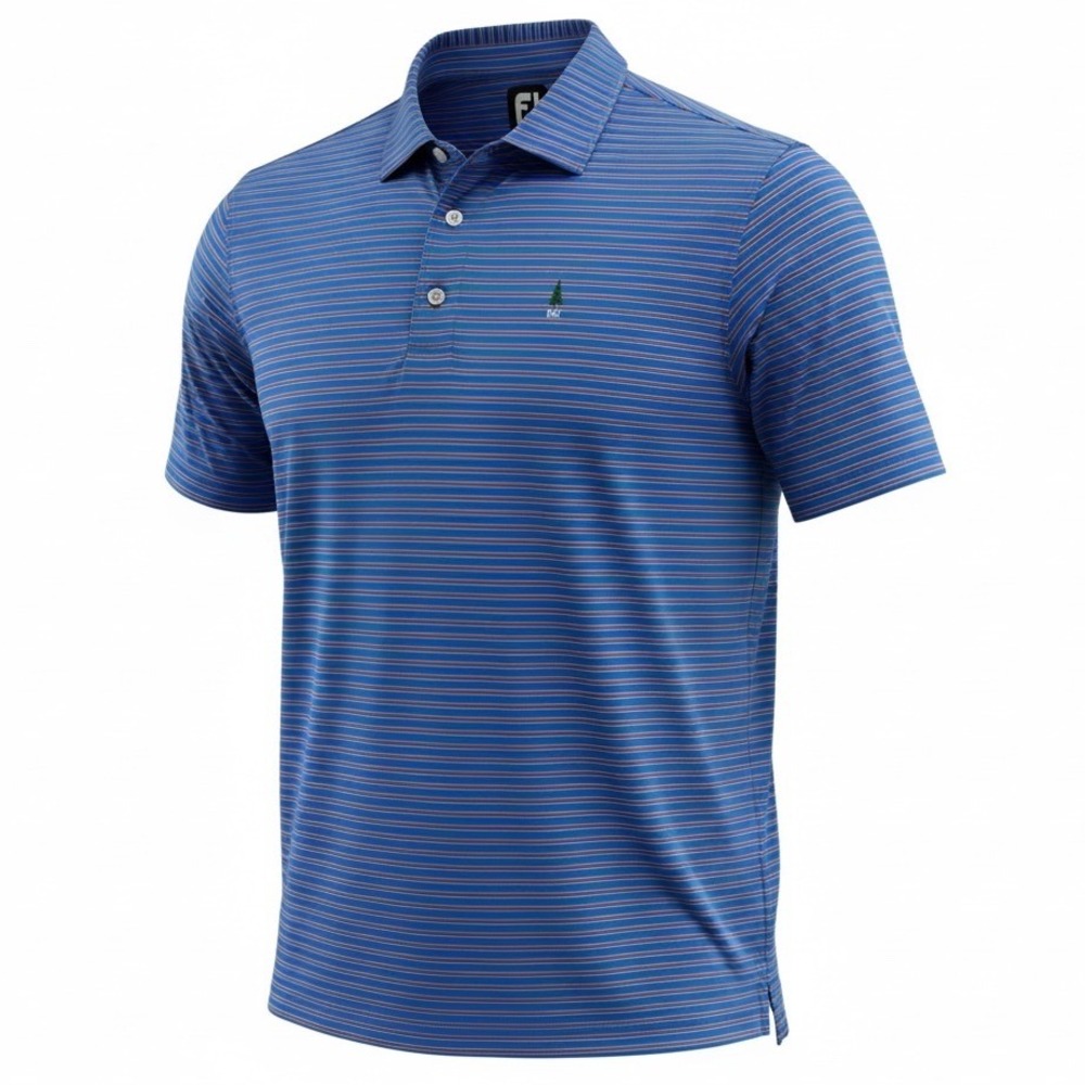FootJoy /Glen Arbor C C Logo Mens Large ProDry Striped Golf Polo Blue Pink (W31)